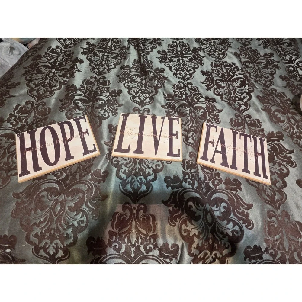 3 Rustic Wood Wall Hangings 